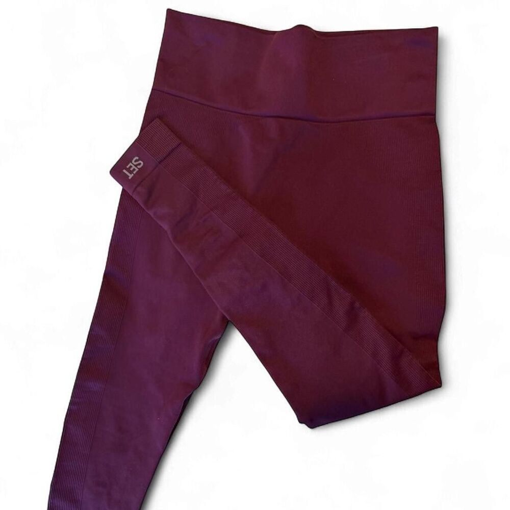 SET Active Sculptflex Burgundy/Purple Leggings - Picture 2 of 3